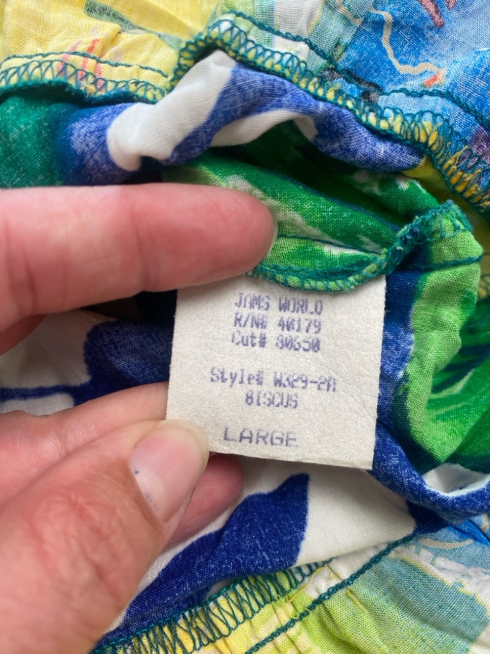 JAMS WORLD Hattie Dress Biscus Floral Print Watercolors W329-2A Size Large - Picture 3 of 8
